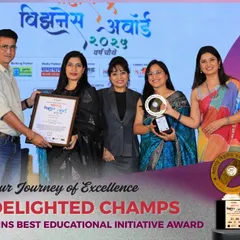 I am incredibly proud to share that Delighted Champs was honored with the Maharashtra Business Award for Best Educational Initiative. This award recognizes my commitment to providing meaningful, happy education and empowering lifelong learning values.