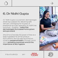 Being named one of the celebrated role models of 2022 by India Today is a true honor. I am passionate about spreading awareness on skin hygiene and providing safe skincare through my initiative and product line.