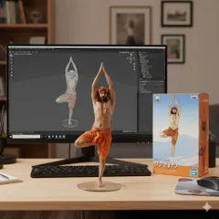 Yoga is a timeless art, but we can find modern ways to express it. I had this 3D model of my Vrikshasana (Tree Pose) created to represent the HITYOGA vision: honoring ancient tradition while embracing innovation to spread the practice.