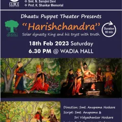 A poster for our production of 'Harishchandra', the story of the noble king from the Solar Dynasty and his unwavering commitment to truth. This show, directed by Smt. Anupama Hoskere, is a powerful lesson in dharma.