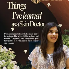One of the most important things I've learned as a skin doctor is to avoid overloading your skin. Stick to 2-3 key active ingredients based on your specific skin concern to protect your skin barrier.