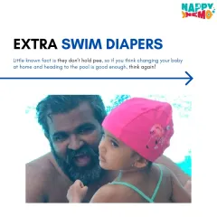 A checklist tip: Bring extra swim diapers. A little-known fact is they don't hold pee, so changing right before you leave home isn't enough.