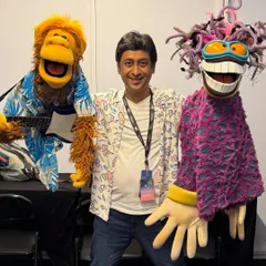 A "sky full of stars" moment for me, posing with some of 'The Weirdos' puppets backstage at the Coldplay concert. Being part of this massive production was a memory for a lifetime.