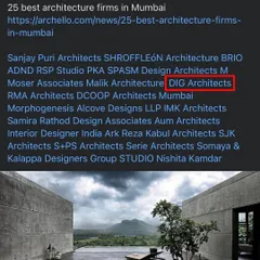 We are grateful to be included in Archello's list of the "25 best architecture firms in Mumbai." This recognition among our esteemed peers reinforces our dedication to contributing to the city's architectural landscape.