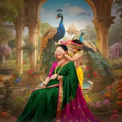 Motherhood is a divine story. Here, we brought a playful Krishna-inspired theme to life, capturing the beautiful bond between a mother, her little one, and the baby on the way. These family-centric shoots are filled with joy and meaning.