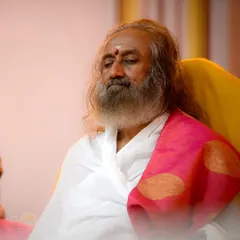 A moment of deep meditation during the first day's puja of Navratri. The beginning of the festival is a time to settle the mind and prepare for the days of celebration ahead.