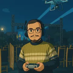 A creative illustration that captures my love for flying drones. For me, it's not just a tool, it's an art form that adds a unique perspective to wedding films.