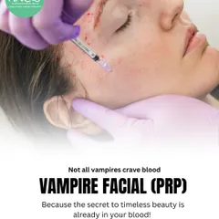 The secret to timeless beauty is already in your blood. The Vampire Facial, or PRP (Platelet-Rich Plasma) therapy, uses your own growth factors to boost collagen, even out skin tone, and deeply rejuvenate the skin for a natural, radiant glow.