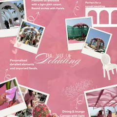 This is the art of detailing. A moodboard showcasing the entire process for the Goa beach wedding, from the entrance design and floral selection to the personalized elements and behind-the-scenes setup.