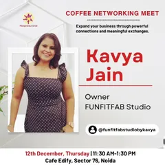 As the owner of FUNFITFAB Studio, I believe in the power of connection. This is from a business networking meet where I shared my passion for fitness and entrepreneurship with other local business owners in Noida.