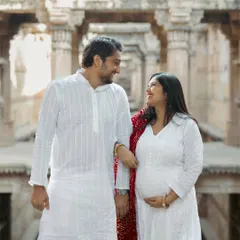 An outdoor shot filled with happiness and natural light. Walking together, sharing a smile, these are the simple moments that make the best memories.
