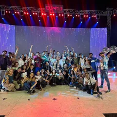 Here is my team of 45 performers during our 45-day carnival event at Ramoji Filmcity in Hyderabad. I am blessed to work with a core team that has a never-give-up attitude and believes in hard work.