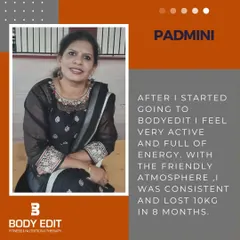 Padmini's success story is a fantastic example of what consistent effort with the right guidance can achieve. She lost 10kg in 8 months and, more importantly, now feels active and full of energy every day. This is the kind of lasting change we aim for with our nutrition plans.