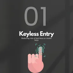 Reason 1: Keyless Entry. This feature reduces the risk of lost or stolen keys, as your fingerprint becomes the most secure key you can carry.