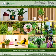 A collage of eco-friendly planters and happy customers, perfect for celebrating World Environment Day. Let's gift our loved ones sustainable presents.
