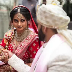 The bride's gaze. That look of love and promise she gives the groom during the ceremony is one of the most powerful moments of the day.