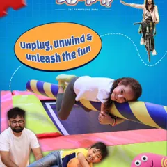 Unplug, unwind, and unleash the fun. This collage shows the variety of adventures waiting, from the rolling log to the thrilling sky-high bicycle.