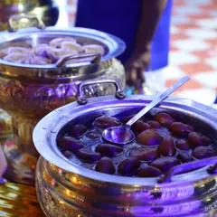No feast is complete without dessert. We serve classic Indian sweets like Gulab Jamun and Rasgulla, presented beautifully in our traditional serving bowls.