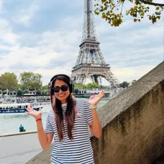 Taking a moment to soak in the beauty of Paris with the Eiffel Tower in the background. Traveling the world for gigs also gives me incredible opportunities to find new inspiration.
