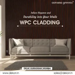 We infused elegance and durability into this living room with a floor-to-ceiling WPC cladding accent wall. It serves as a beautiful, textured backdrop for the sofa, making the entire room feel more polished and modern.