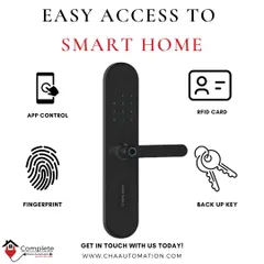 Our smart locks offer multiple ways to enter your home. This graphic details the various access methods, including app control, fingerprint recognition, RFID cards, and a physical backup key for ultimate reliability.