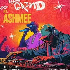 This poster for "The Grind" at Dwarka Social highlights my expertise in the hip hop genre. I love dedicating nights to specific music styles.