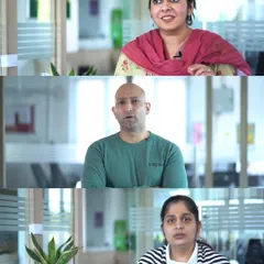 A collage from a corporate testimonial shoot for Sirona Hygiene. I am experienced in capturing professional interviews and corporate videos.