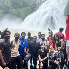 The powerful rush of Dudhsagar falls. I organize trips to this iconic location, where you can witness one of India's tallest waterfalls up close.