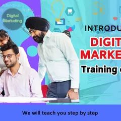 A visual introduction to my digital marketing training course. It shows a collaborative learning environment where I teach the latest strategies step-by-step to boost your online presence.