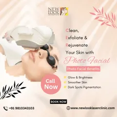 Our Photo Facial treatment uses Intense Pulsed Light (IPL) to clean, exfoliate, and rejuvenate your skin. It is highly effective for achieving a brighter glow, smoother skin, and reducing dark spots and pigmentation.