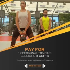 Get started with a personal trainer and see the difference. Pay for 12 personal training sessions and get 14 to accelerate your fitness journey.