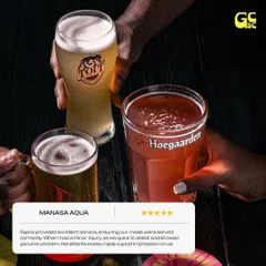 A toast with friends, featuring a variety of our beers on tap. Cheers to good company.