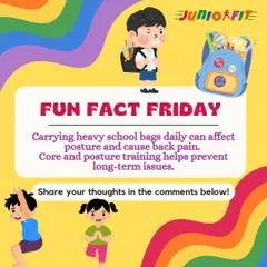 We address everyday challenges that affect a child's body. This fact sheet explains how heavy school bags can impact posture, and why our core and posture training is essential for preventing long-term back issues.