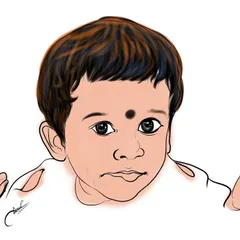 The first stage of color being added to the digital baby portrait. This shows how I build up the tones to create a soft and realistic skin texture.
