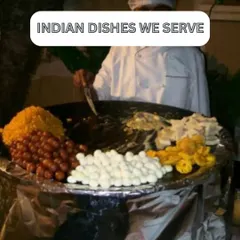 A live dessert counter is the perfect sweet ending to any meal. My chef is preparing classic Indian sweets like Gulab Jamun and Rasgulla, served hot for guests to enjoy.
