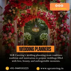 A stunning floral archway creates a grand and welcoming entrance for a wedding celebration. We work with you to design and execute decor themes that range from vibrant and traditional to modern and elegant, transforming any venue.