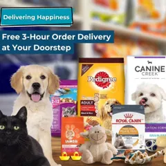 No need to step out. I offer free and fast 3-hour delivery on all pet supplies anywhere in Gurugram, so you get what you need right at your doorstep.