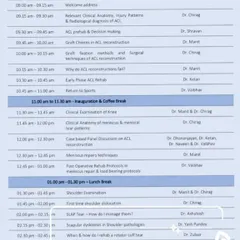 Here is the program schedule from the event, where I presented on "Scapular dyskinesis in shoulder pathologies," a key topic for understanding shoulder pain.