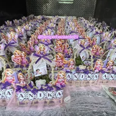 Need to thank a lot of guests? We've got you covered! Here’s a look at a massive order of 150+ Rapunzel-themed hampers for Anika's first birthday, all packed and ready to be delivered. We can handle bulk orders for any theme you can imagine.