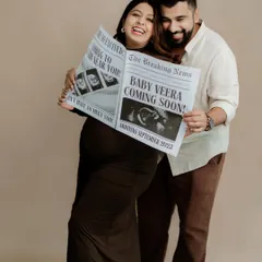 Some news is so special it deserves to be the headline. I had the joy of designing this custom newspaper-style pregnancy announcement, a timeless and creative keepsake for a wonderful couple to celebrate their journey into parenthood.