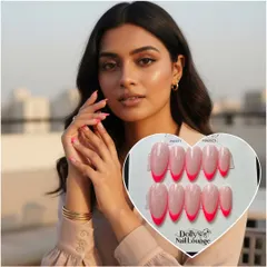 A bold and fun press-on set featuring a neon pink French tip. Perfect for when you want a pop of color.