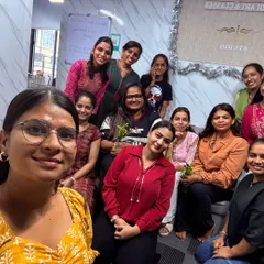A happy moment with our talented students at our Kandivali studio. We pride ourselves on creating a warm and encouraging space for learning and creativity.