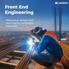 Every successful project begins with meticulous planning. This image of a welder at a high-rise construction site represents our Front End Engineering process, where we lay the groundwork for flawless execution and project success.
