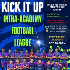 Announcing our Intra-Academy Football League. This internal competition gives all our trainees a chance to compete for medals and titles like 'Player of the Match' and 'Player of the Month'.