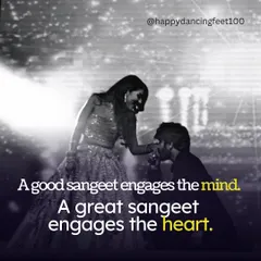We believe a good sangeet engages the mind, but a great sangeet engages the heart. Our goal is to create moments of pure emotion and connection that go beyond just watching a dance.