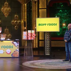 Here we are on the grand Shark Tank India set, with our MOPP Foods stall ready to go. We brought our best dishes, including Mealy's homestyle meals, to give the Sharks an authentic taste of what we do.