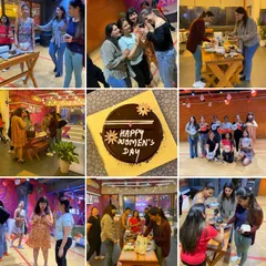 A collage from our Women's Day celebration. We had a great time with cake, balloons, and of course, lots of dancing to honor the incredible women in our community.