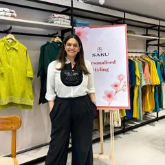 Here I am at a personalized styling event I hosted for a brand's new store launch in Gurgaon. I had a great time working one-on-one with guests, helping them find pieces that worked for their personal style.