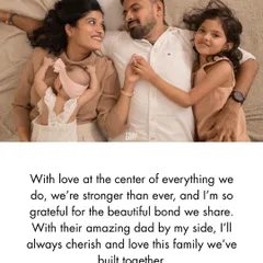 A warm and intimate family portrait, capturing a moment of love and connection between parents and their two daughters.
