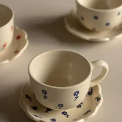 A delicate, hand-painted floral cup and saucer set that’s almost too pretty to use. This piece was made by one of our students who has a serious talent for creating beautiful, functional art.